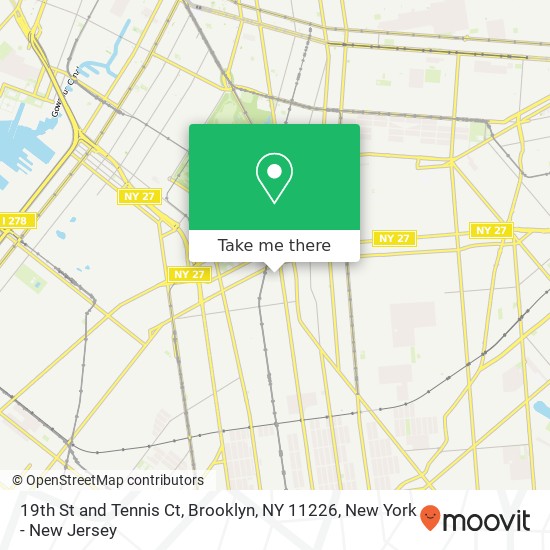 19th St and Tennis Ct, Brooklyn, NY 11226 map