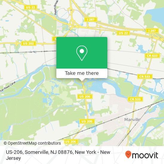 US-206, Somerville, NJ 08876 map