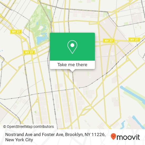 Mapa de Nostrand Ave and Foster Ave, Brooklyn, NY 11226