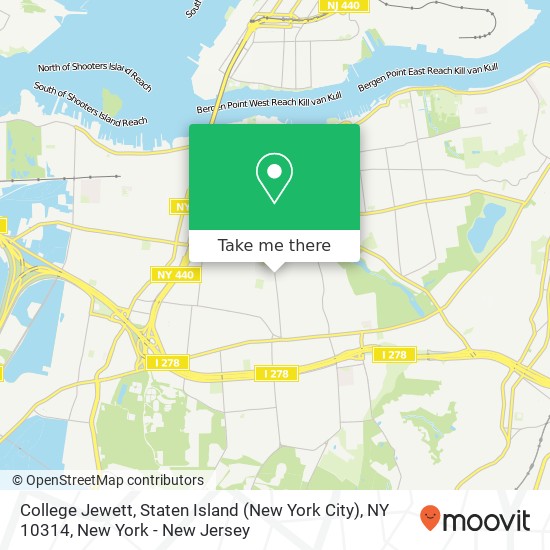 College Jewett, Staten Island (New York City), NY 10314 map