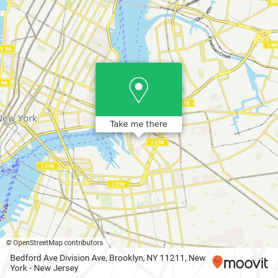 Bedford Ave Division Ave, Brooklyn, NY 11211 map
