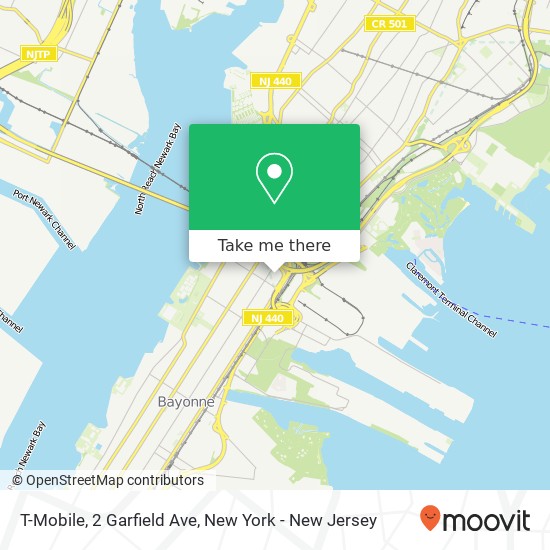 T-Mobile, 2 Garfield Ave map