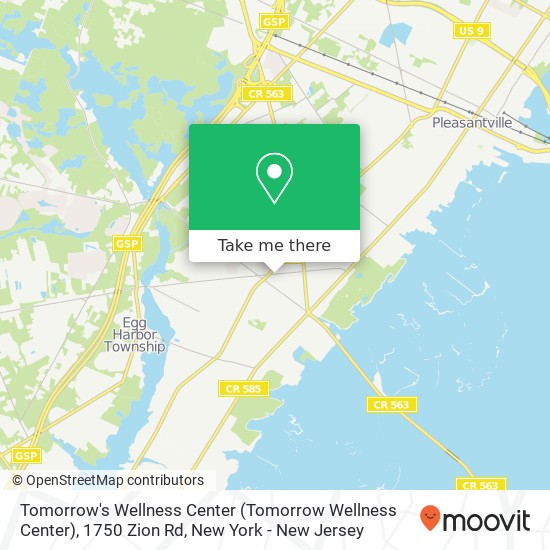 Tomorrow's Wellness Center (Tomorrow Wellness Center), 1750 Zion Rd map
