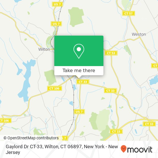 Mapa de Gaylord Dr CT-33, Wilton, CT 06897