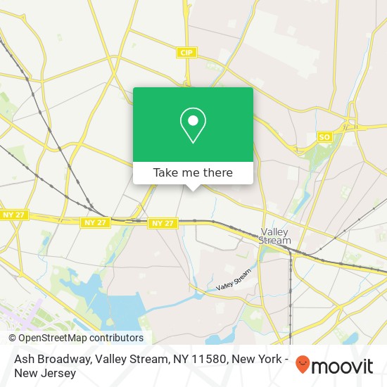 Mapa de Ash Broadway, Valley Stream, NY 11580