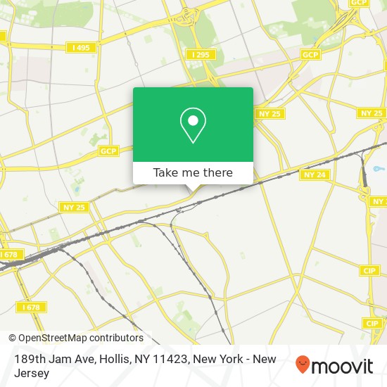 Mapa de 189th Jam Ave, Hollis, NY 11423