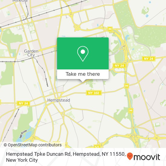 Hempstead Tpke Duncan Rd, Hempstead, NY 11550 map