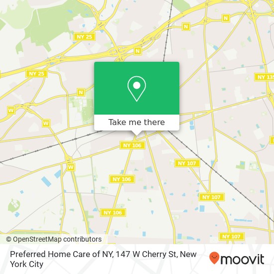 Mapa de Preferred Home Care of NY, 147 W Cherry St