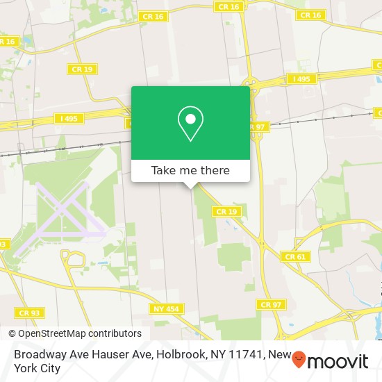 Broadway Ave Hauser Ave, Holbrook, NY 11741 map