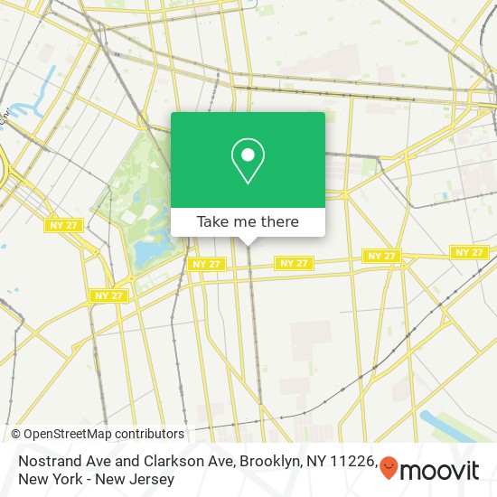 Mapa de Nostrand Ave and Clarkson Ave, Brooklyn, NY 11226