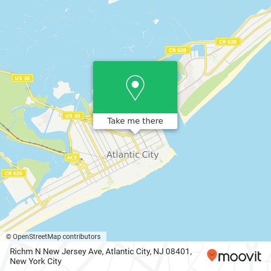 Richm N New Jersey Ave, Atlantic City, NJ 08401 map