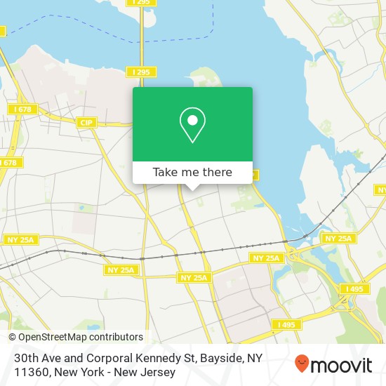 Mapa de 30th Ave and Corporal Kennedy St, Bayside, NY 11360