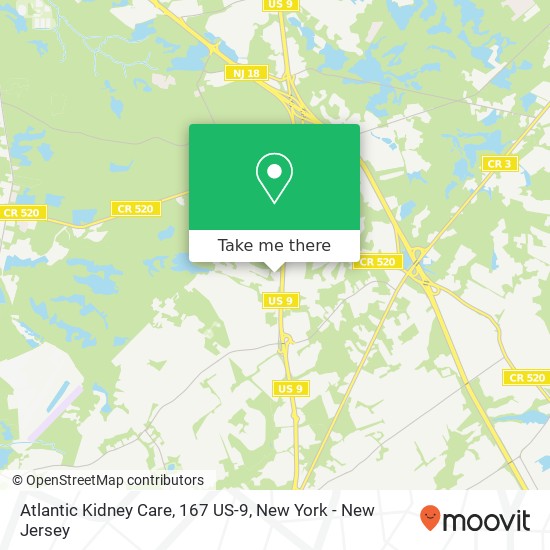 Atlantic Kidney Care, 167 US-9 map