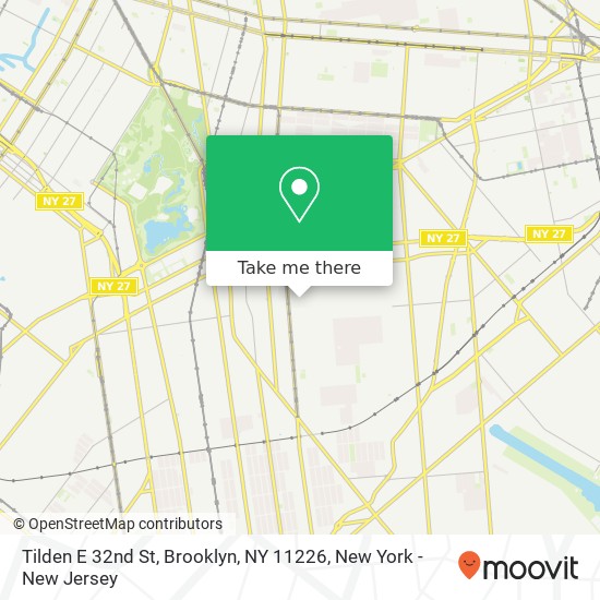 Mapa de Tilden E 32nd St, Brooklyn, NY 11226