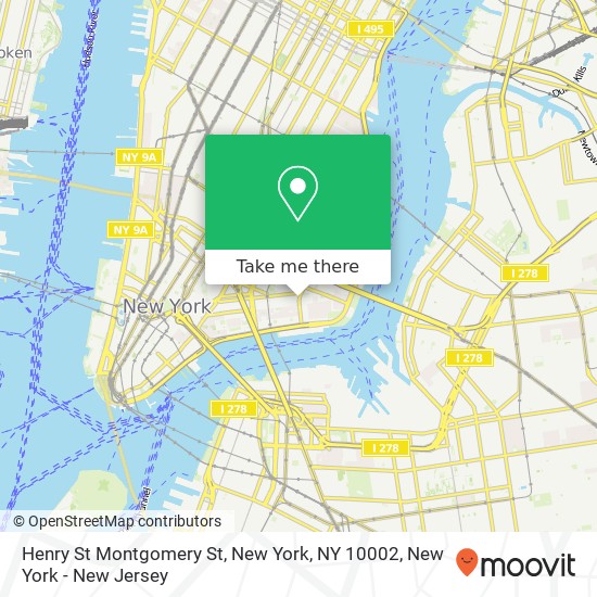 Mapa de Henry St Montgomery St, New York, NY 10002