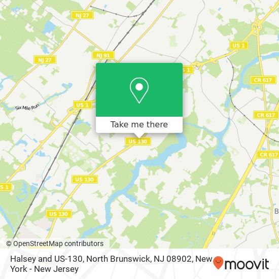 Mapa de Halsey and US-130, North Brunswick, NJ 08902