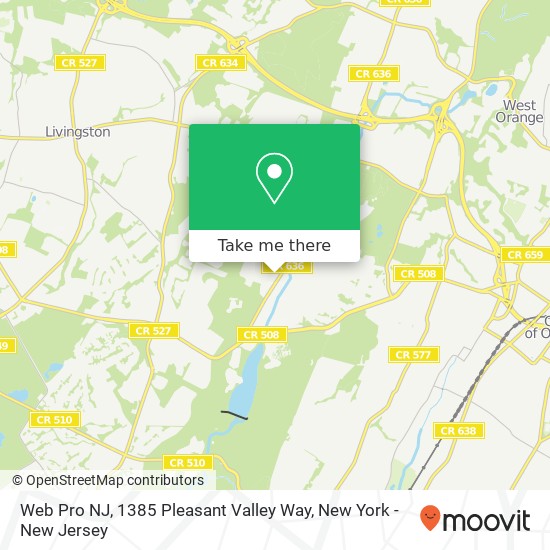 Mapa de Web Pro NJ, 1385 Pleasant Valley Way