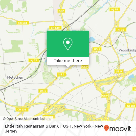 Little Italy Restaurant & Bar, 61 US-1 map