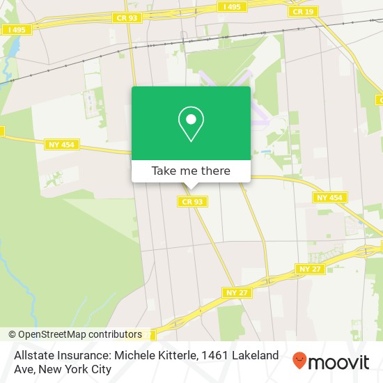 Allstate Insurance: Michele Kitterle, 1461 Lakeland Ave map