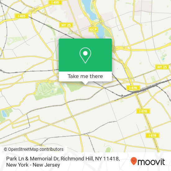 Mapa de Park Ln & Memorial Dr, Richmond Hill, NY 11418