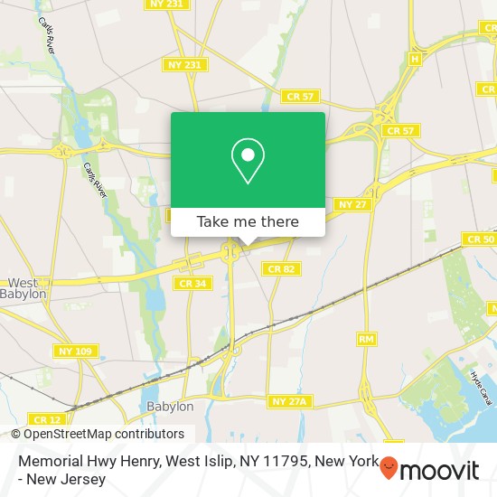 Mapa de Memorial Hwy Henry, West Islip, NY 11795