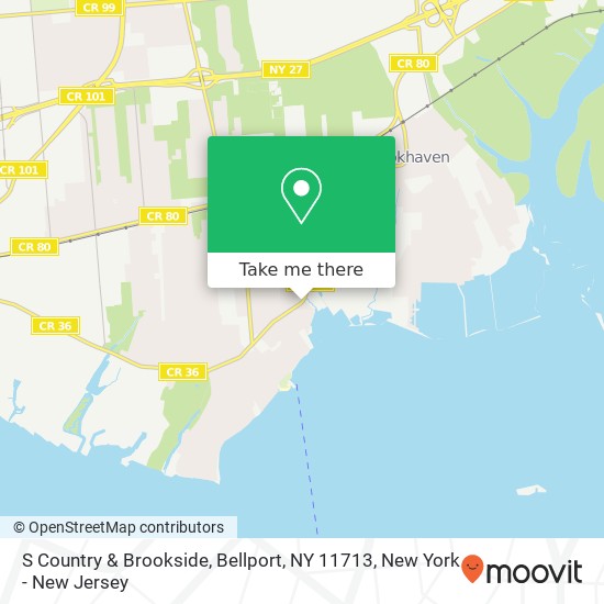 S Country & Brookside, Bellport, NY 11713 map