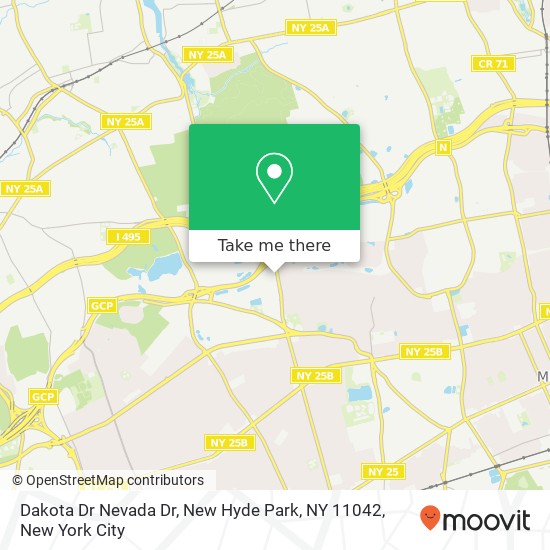 Mapa de Dakota Dr Nevada Dr, New Hyde Park, NY 11042