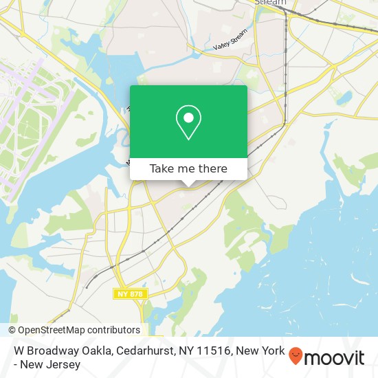 Mapa de W Broadway Oakla, Cedarhurst, NY 11516