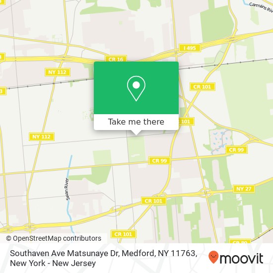 Mapa de Southaven Ave Matsunaye Dr, Medford, NY 11763
