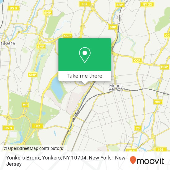 Mapa de Yonkers Bronx, Yonkers, NY 10704