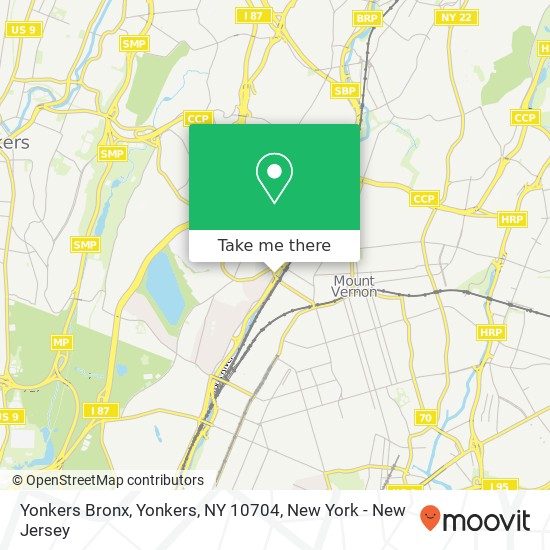 Mapa de Yonkers Bronx, Yonkers, NY 10704