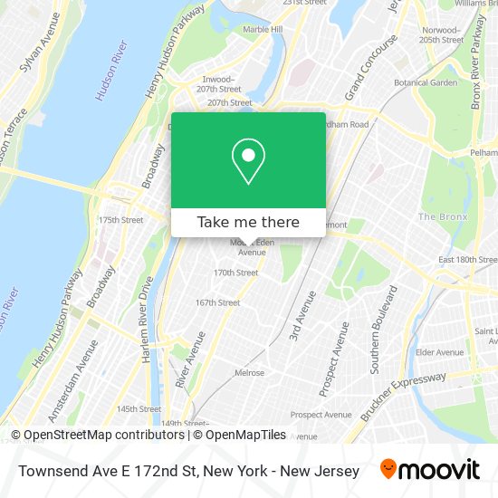 Mapa de Townsend Ave E 172nd St