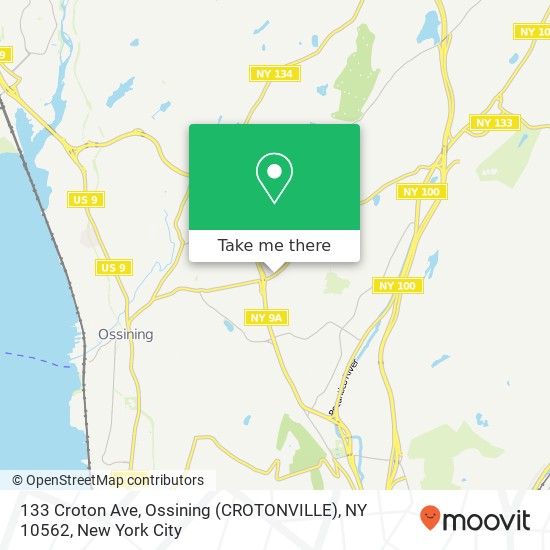 Mapa de 133 Croton Ave, Ossining (CROTONVILLE), NY 10562