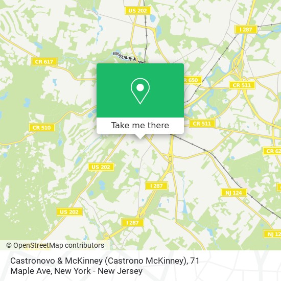 Castronovo & McKinney (Castrono McKinney), 71 Maple Ave map
