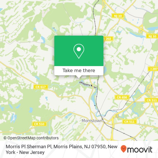 Mapa de Morris Pl Sherman Pl, Morris Plains, NJ 07950