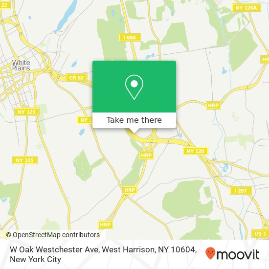 Mapa de W Oak Westchester Ave, West Harrison, NY 10604