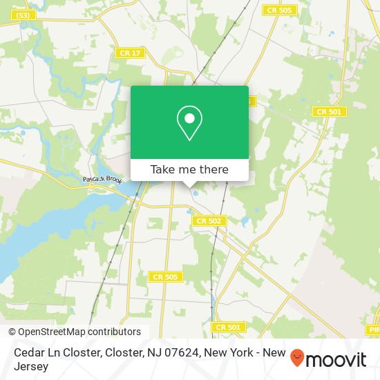 Cedar Ln Closter, Closter, NJ 07624 map