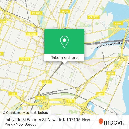 Lafayette St Whorter St, Newark, NJ 07105 map