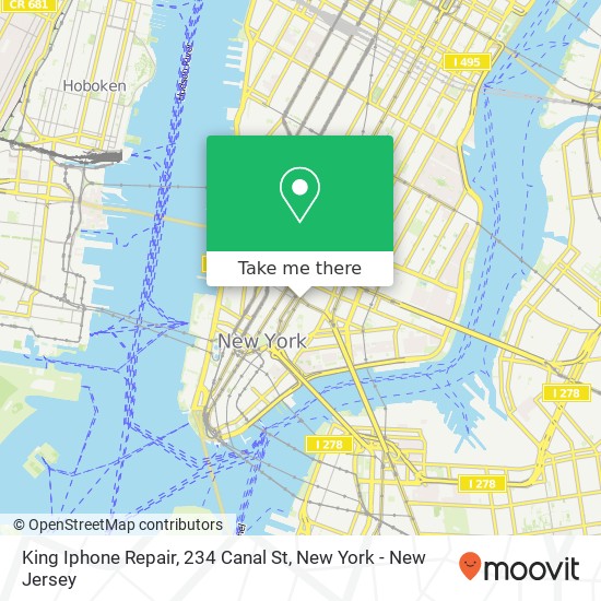 King Iphone Repair, 234 Canal St map
