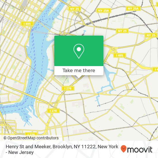 Mapa de Henry St and Meeker, Brooklyn, NY 11222