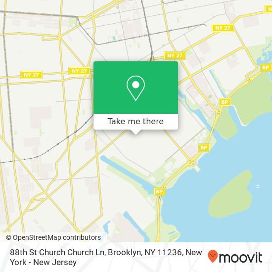 Mapa de 88th St Church Church Ln, Brooklyn, NY 11236