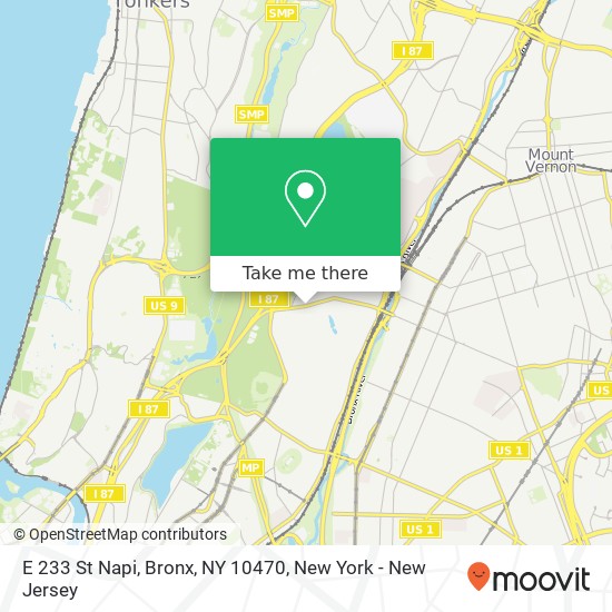 Mapa de E 233 St Napi, Bronx, NY 10470