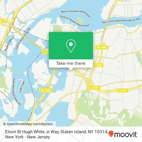 Mapa de Elson St Hugh White Jr Way, Staten Island, NY 10314