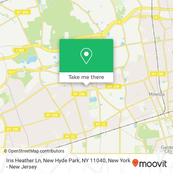 Mapa de Iris Heather Ln, New Hyde Park, NY 11040