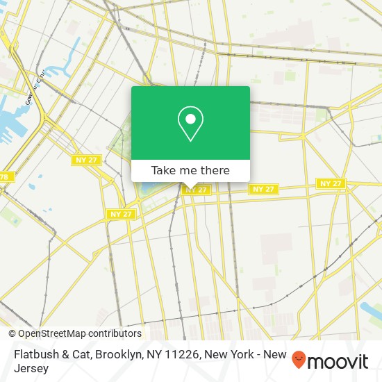 Mapa de Flatbush & Cat, Brooklyn, NY 11226