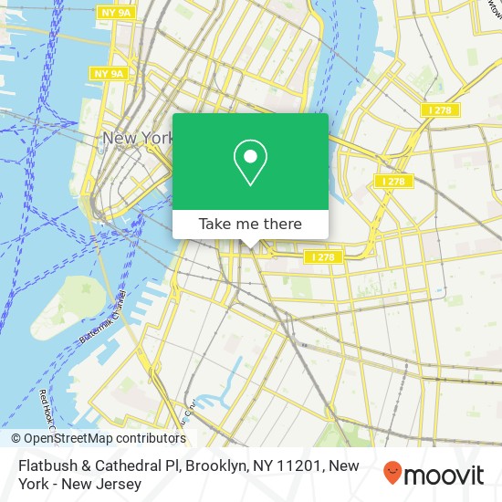 Mapa de Flatbush & Cathedral Pl, Brooklyn, NY 11201