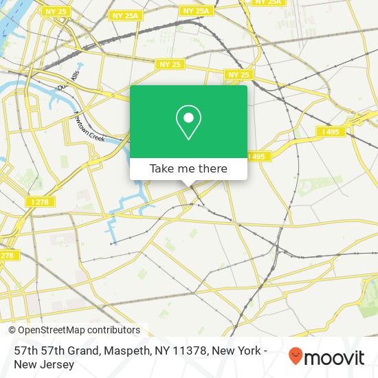 Mapa de 57th 57th Grand, Maspeth, NY 11378