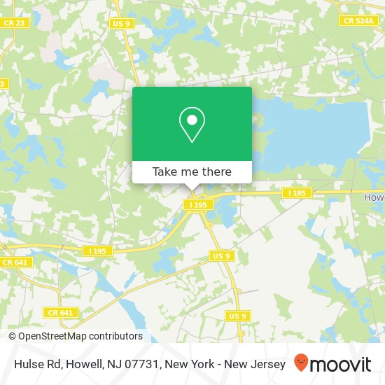 Mapa de Hulse Rd, Howell, NJ 07731