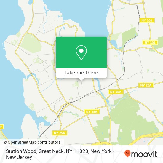 Station Wood, Great Neck, NY 11023 map