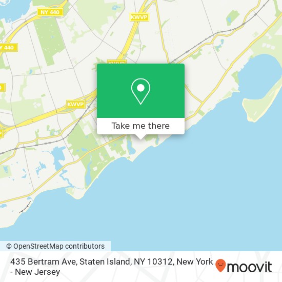 Mapa de 435 Bertram Ave, Staten Island, NY 10312